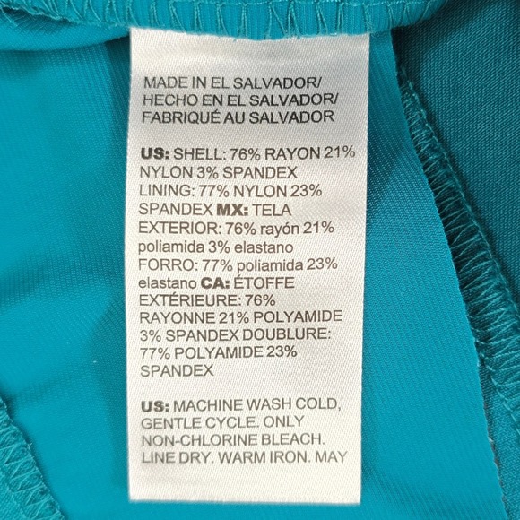 Chicos Teal Blue Straight Leg Pants Women's Size 4R - Picture 6 of 7